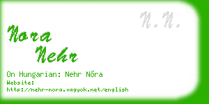 nora nehr business card