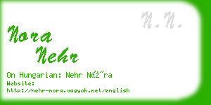 nora nehr business card